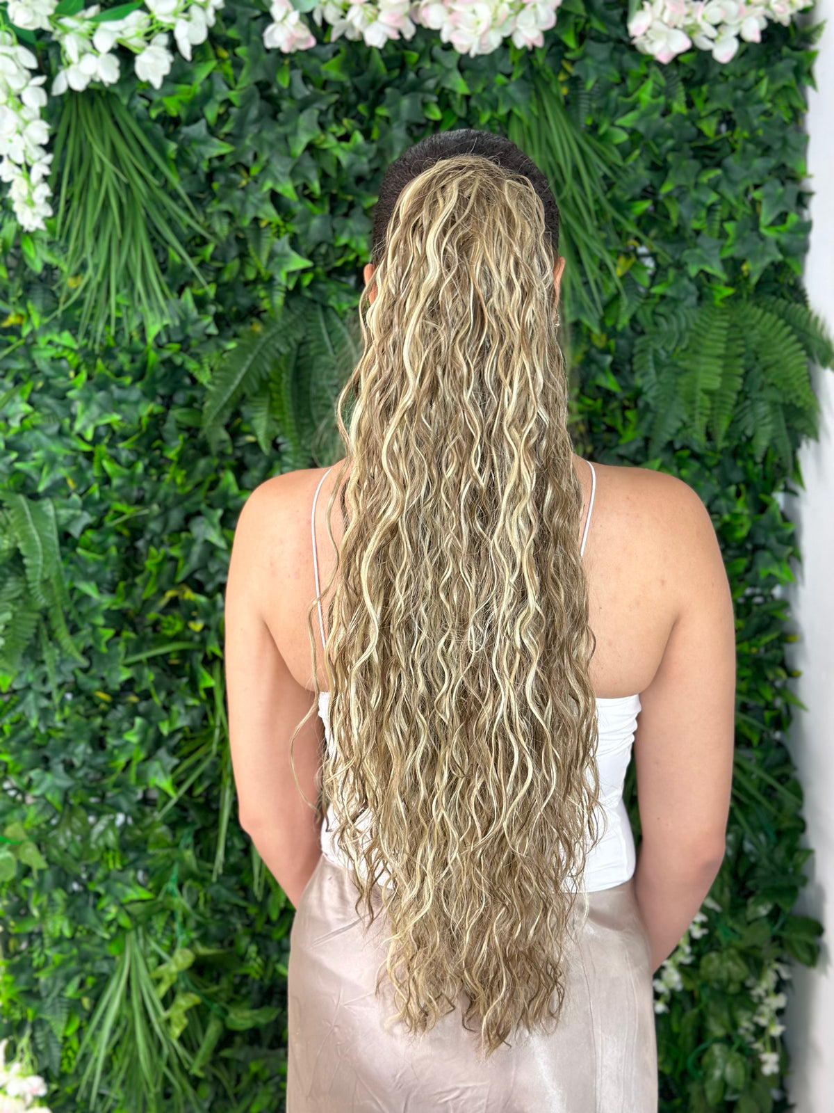 Long Curly Synthetic Drawstring Ponytail-BELLE - estellewigsandmore.co.uk synthetic hair extensions