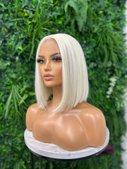 INES -Human Hair Blend Bob Lace Front Wig