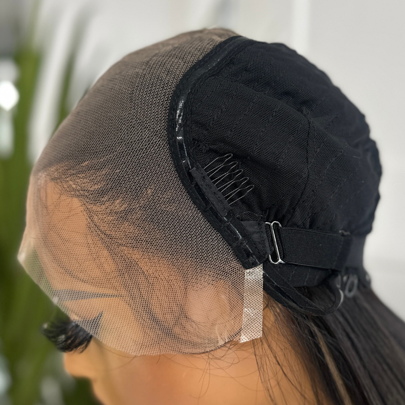 Light Ash Brown Straight Wig | 28 Inch Premium Swiss Lace Front-Iris - estellewigsandmore.co.uk