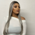 LITZY-Long Straight Platinum Blonde Mix Lace Front Wig