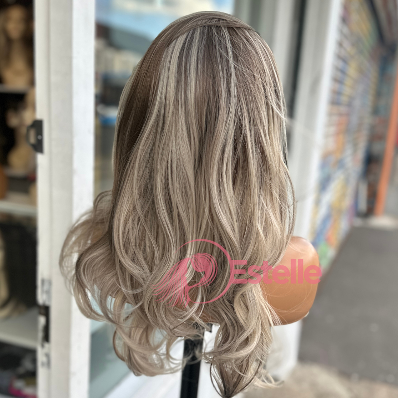 Rooted Ash Blonde Synthetic Lace Front Wig-DI/06 - estellewigsandmore.co.uk SYNTHETIC WIGS