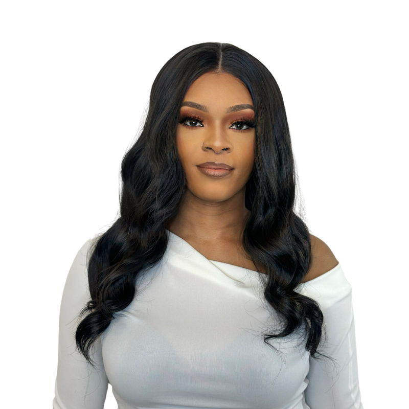 VERITY-Black Wavy Synthetic Lace Front Wig