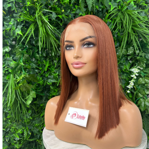 ICE-Copper Red Bob Synthetic Lace Front Wig