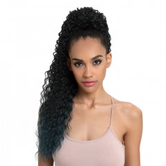 BOUNCE-Long Wavy Drawstring Synthetic Ponytail