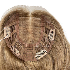 Caramel Blonde Lace Front Silk Top Weft Top Piece