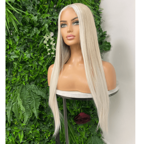 Misty Long Blonde Straight Synthetic Lace Front Wig