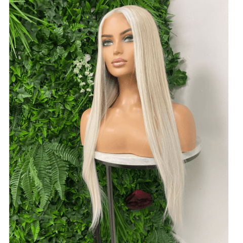 MISTY-Long Blonde Straight Synthetic  Lace Front Wig
