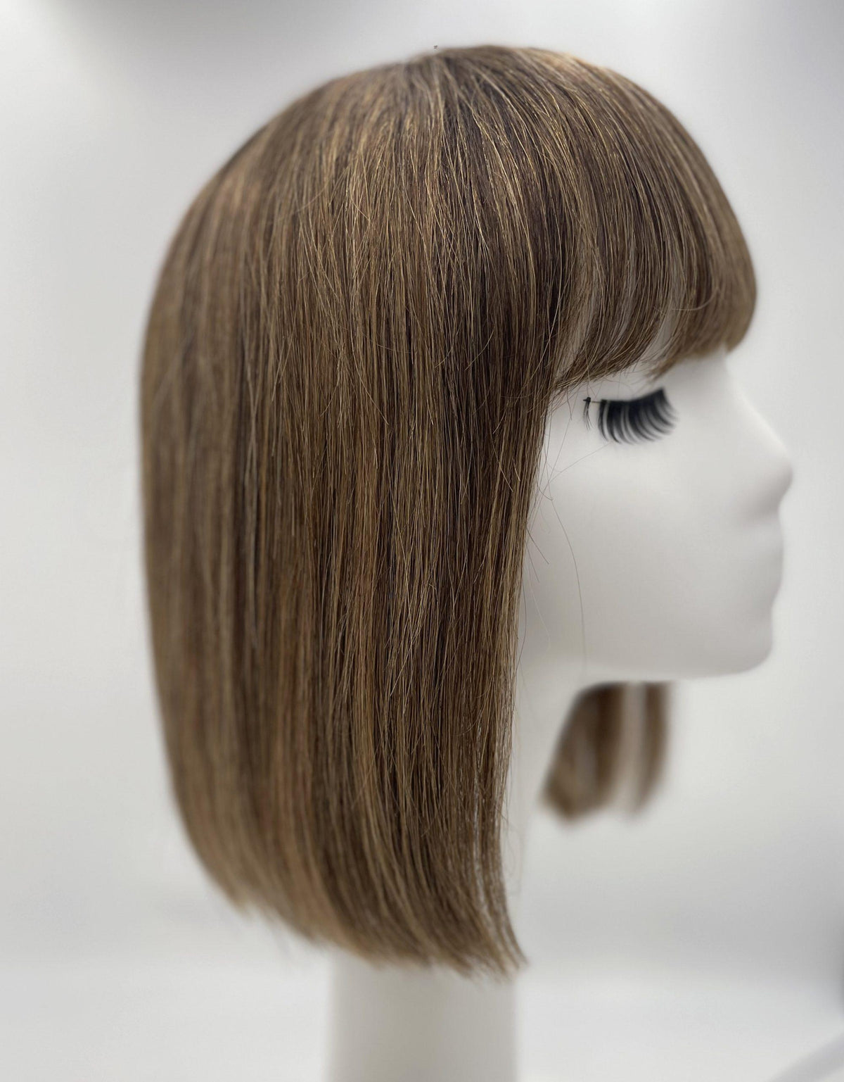 Hailey - Human Hair Shoulder Length Bob Wig with Full Fringe - estellewigsandmore.co.uk