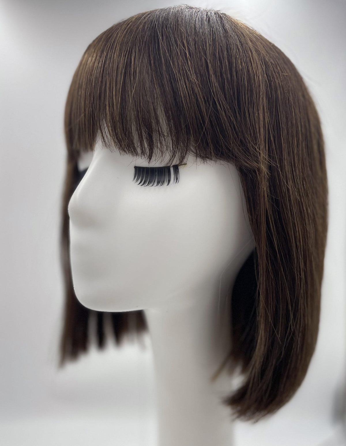 Hailey - Human Hair Shoulder Length Bob Wig with Full Fringe - estellewigsandmore.co.uk