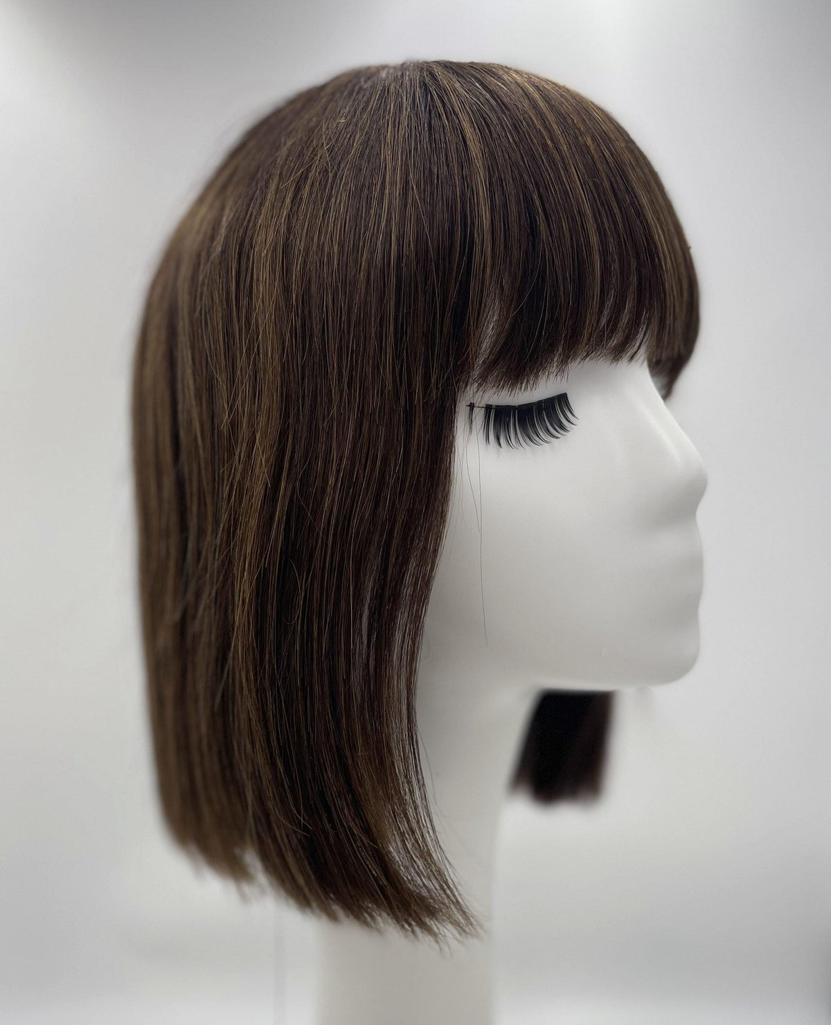 Hailey - Human Hair Shoulder Length Bob Wig with Full Fringe - estellewigsandmore.co.uk