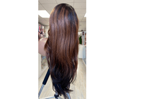 Multitonal Long Straight Layered Synthetic Lace Front Wig-ALICE - estellewigsandmore.co.uk