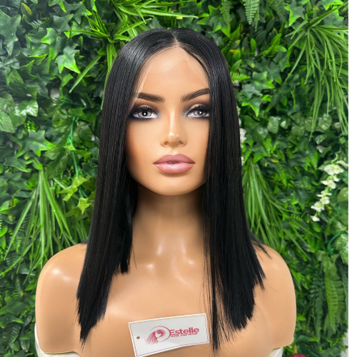 ICE-Jet Black Bob Synthetic Lace Front Wig - estellewigsandmore.co.uk