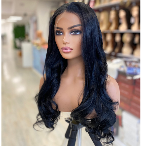 Long black hotsell wavy wig