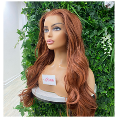 HERA -Long Wavy Copper Red 13 by 6  Synthetic Lace Front Wig