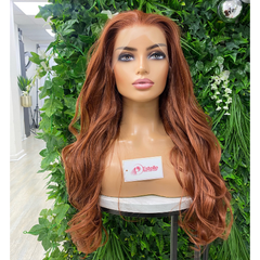 HERA -Long Wavy Copper Red 13 by 6  Synthetic Lace Front Wig